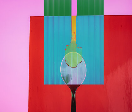 Vibrant abstract art with lively shapes