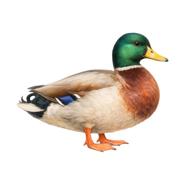 PNG Realistic mallard duck illustration.