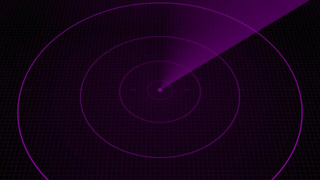 Modern submarine radar sonar with object on map. digital 3d radar animation