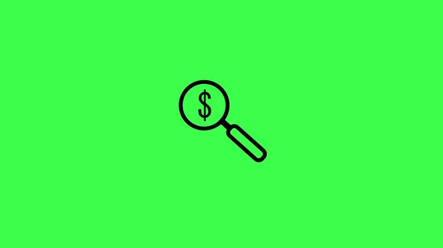 Magnifying glass icon animation. Explore the details with the precision of a magnifying glass.