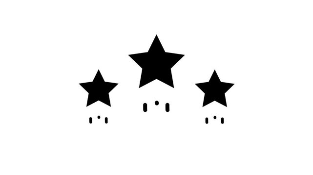 Stars Icon Design For Projects . Star Glyph Icon Design .Star Rise. Fireworks Congratulations. Nomination Presentation. Presentation of a star .