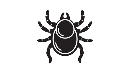 Black tick insect icon in simple style © Fountainx