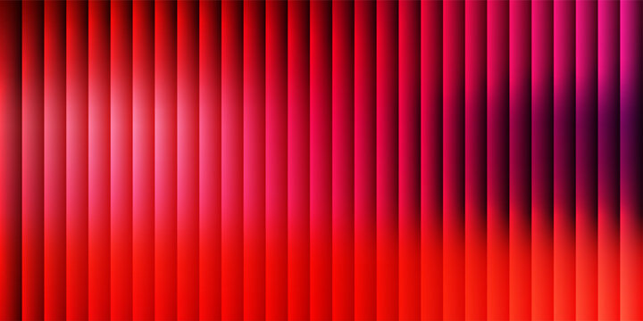 Futuristic vibrant vertical ribbed lines that distorts vivid red blue diagonal gradient. Vivid and colorful visual perfect for modern design, technology backgrounds, or creative advertising projects