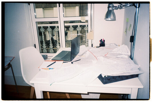 Messy Papers Clean Desk