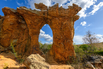 Igrejinha Natural Sandstone Arch in Catimbau Valley, Buíque, Pernambuco, Brazil on December 27, 2025 © Cacio Murilo
