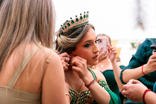 Gypsy Bride Getting Ready Before Traditional Dance