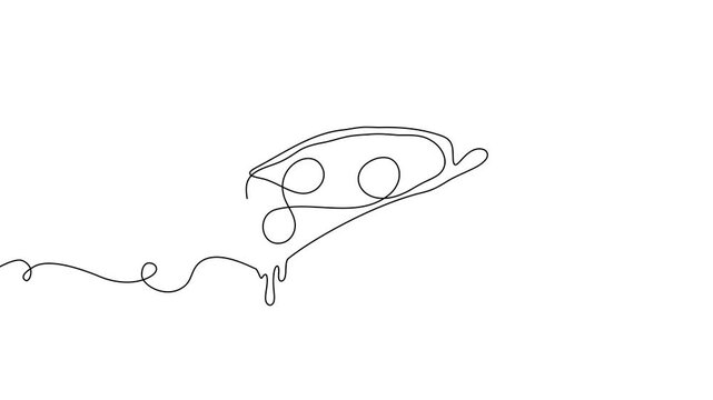 Illustration pizza vector slice icon cheese food hand drawn background sketch. Continuous line pizza set isolated pizzeria outline symbol doodle italy menu eat piece art design logo italian white flat
