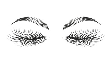 White eyelashes isolated on a transparent background