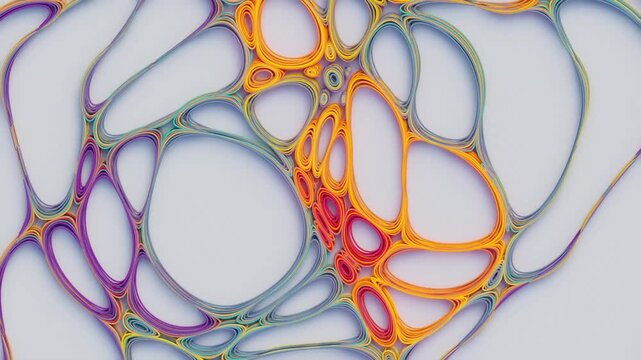 Abstract background with colorful strings seamless loop