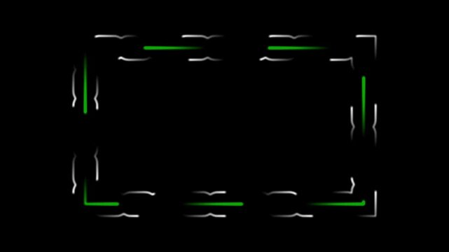 Neon Facecam overlay. Seamless loop. Animated facecam or webcam. Neon lights rotate and spread colorful light. Drag and drop use. Purple and Green on black background.