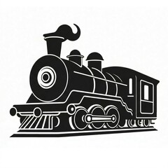 old steam locomotive vector 