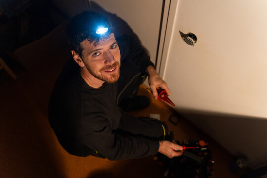 Electrician Working at Home