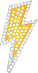 Obraz premium Yellow flash lighting. vector illustration