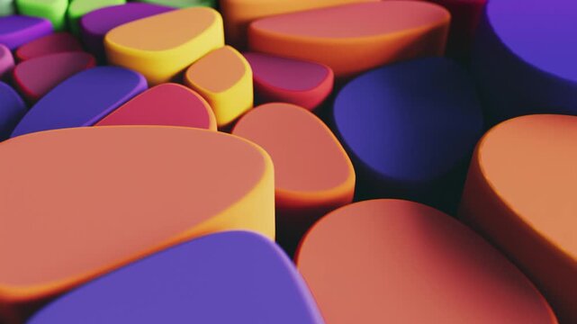 Abstract soft shapes seamless loop