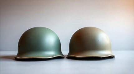 End of fighting military helmets concept