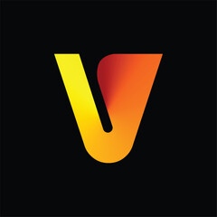 Modern Letter V Logo Design for Startup, Technology, Vector Illustration.