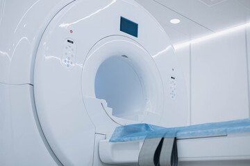 Medical CT, MRI or PET in a modern hospital laboratory. Technologically advanced and functional medical equipment in a clean white room. Medical Equipment and HealthCare. High quality photo. Nobody. © Влад Степанов