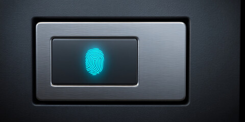 Fingerprint scanner on metallic panel