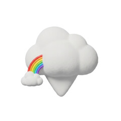 Fototapeta premium Fluffy Cloud and Rainbow