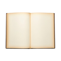 An open book with blank pages, ready for a new story to be written isolated on transparent background