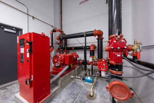 Indoor water pump for fire protection system	