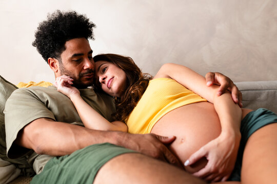 Tender Connection Between Expectant Couple