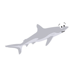 Obraz premium Whitetip Reef Shark Icon - Editable EPS