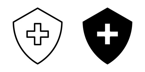 Fototapeta premium Healthcare Icon set. Symbol isolated white background. vector illustration. color editable.