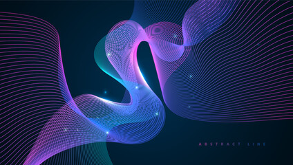 Abstract colored dynamic waves. Modern abstract cover. Colorful curve lines. Graphic concept for your design
