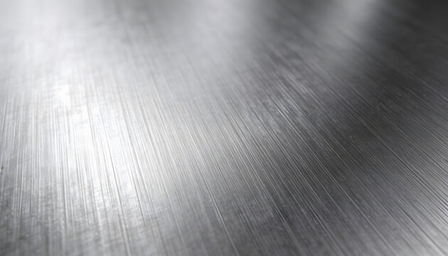 Brushed metal surface texture background close up perspective