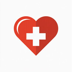 Obraz premium A First Aid Heart symbolizes emergency care, compassion, and life-saving support. Often represented as a red heart combined with a medical cross or protective emblem,