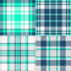 Christmas themed plaid pattern pack for marketplaces. Multi style tartan set increases listing value. Vector format expands applications.