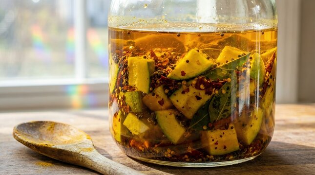 Mango Pickle Fermentation Jar Macro