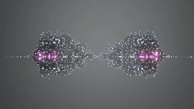 Modern Digital Glitch Transition Effect on Neutral Background