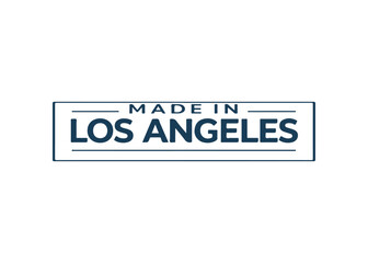 Fototapeta premium Made in Los Angeles label vector Made in vector label icon on a white background