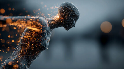 Obraz premium AI powered semantic continuity preservation technology concept with meaning retention analytics and interpretive stability background