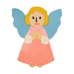 Naklejka premium PNG Colorful handmade angel illustration
