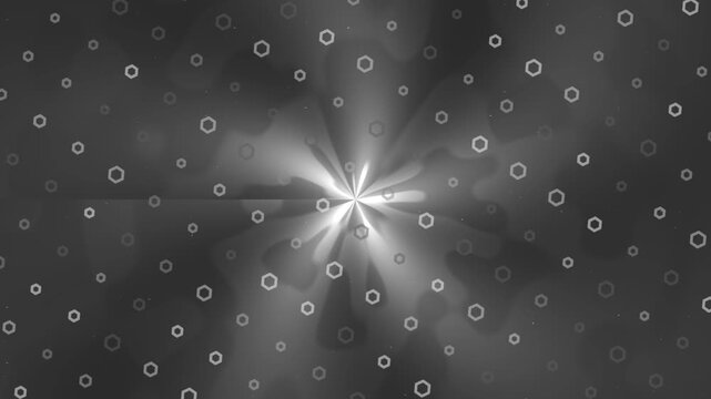 Abstract Particles Bursting Light Motion Loop Glowing Bokeh Shapes
