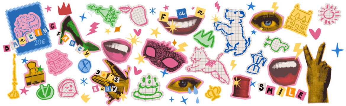 Retro 1990s lifestyle objects and gadgets set for nostalgic editorial projects