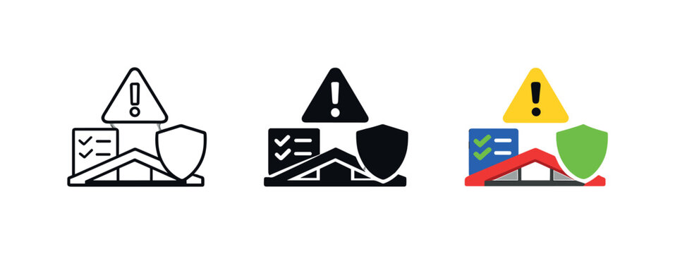 In strategic planning context appears a hazard control icon merging assessment markers and safety structure to imply proactive