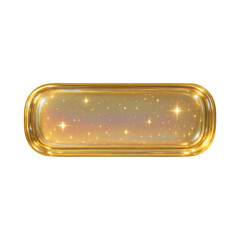 Fototapeta premium PNG Golden glowing rectangular frame