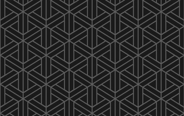Vector seamless tech abstract geometric pattern. Tech abstract geometric black pattern.