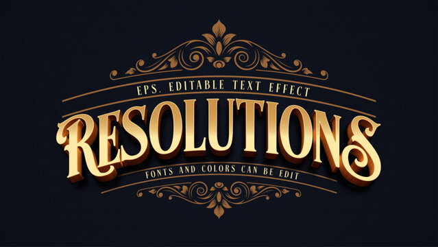 Victorian text effect, Decoration editable text style