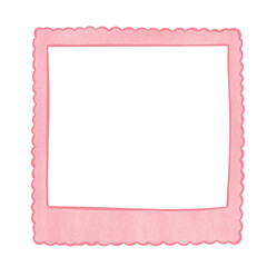 Cute Blank Pink Scallop Frame