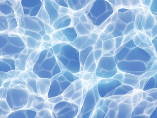caustic light pattern isolated on a blue background