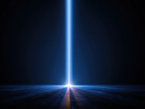 digital scan beam isolated on a blue background
