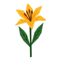 Fototapeta premium PNG Vibrant geometric yellow flower