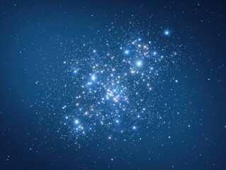 Obraz premium star field cluster isolated on a blue background