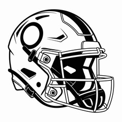Fototapeta premium american football helmet illustration featuring a custom team logo, perfect for representing sports rankings, championship titles, and competitive league standings in designs.