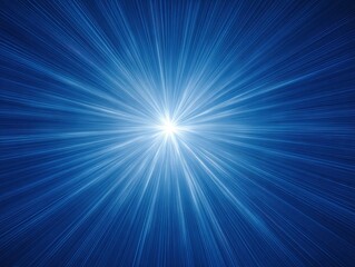 starburst light effect isolated on a blue background